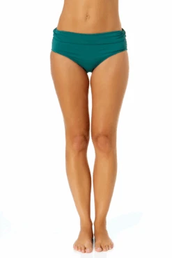 Women's Live In Color Convertible High Waist Shirred Swim Bottom(Womens Live In Color Convertible High Waist Shirred Swim Bottom 3) 14 Women's Live In Color Convertible High Waist Shirred Swim Bottom(Womens Live In Color Convertible High Waist Shirred Swim Bottom 3) -ANNE COLE Shop MYMB36001 GRNI 1875 4