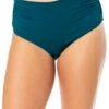 Women's Live In Color Convertible High Waist Shirred Swim Bottom(Womens Live In Color Convertible High Waist Shirred Swim Bottom 11) -ANNE COLE Shop MYMB36001 HUNTR 1901 FRONT