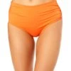 Women's Live In Color Convertible High Waist Shirred Swim Bottom(Womens Live In Color Convertible High Waist Shirred Swim Bottom 12) -ANNE COLE Shop MYMB36001 PEAC 433 FRONT