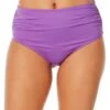 Women's Live In Color Convertible High Waist Shirred Swim Bottom(Womens Live In Color Convertible High Waist Shirred Swim Bottom 10) -ANNE COLE Shop MYMB36001 PUHR 1362 FRONT