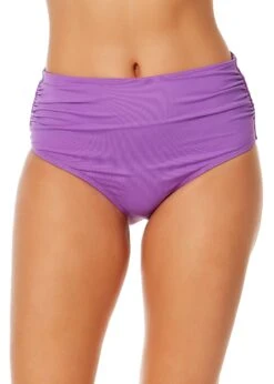 Women's Live In Color Convertible High Waist Shirred Swim Bottom(Womens Live In Color Convertible High Waist Shirred Swim Bottom 10)