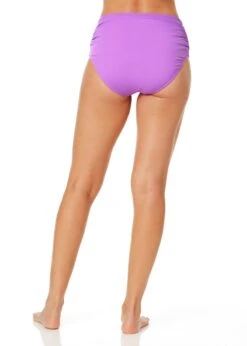 Women's Live In Color Convertible High Waist Shirred Swim Bottom(Womens Live In Color Convertible High Waist Shirred Swim Bottom 10) -ANNE COLE Shop MYMB36001 PUHR 1373