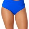 Women's Live In Color Convertible High Waist Shirred Swim Bottom(Womens Live In Color Convertible High Waist Shirred Swim Bottom 14) -ANNE COLE Shop MYMB36001 ROY 1599 FRONT