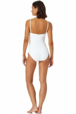 Women's Live In Color Classic Lingerie Maillot One Piece Swimsuit(Anne Cole Classic Lingerie Maillot One Piece Swimsuit) -ANNE COLE Shop MYMO00101 WHT 2298