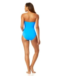 Women's Live In Color Twist Front Shirred One Piece Swimsuit(Womens Live In Color Twist Front Shirred One Piece Swimsuit 23) -ANNE COLE Shop MYMO00501 ABLU 1059