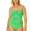 Women's Live In Color Twist Front Shirred One Piece Swimsuit(Womens Live In Color Twist Front Shirred One Piece Swimsuit 7) -ANNE COLE Shop MYMO00501 APP 790 10