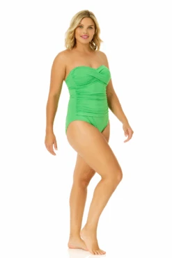 Women's Live In Color Twist Front Shirred One Piece Swimsuit(Womens Live In Color Twist Front Shirred One Piece Swimsuit 7) -ANNE COLE Shop MYMO00501 APP 790 3