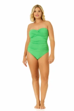 Women's Live In Color Twist Front Shirred One Piece Swimsuit(Womens Live In Color Twist Front Shirred One Piece Swimsuit 7) -ANNE COLE Shop MYMO00501 APP 790 7