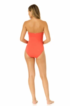 Women's Live In Color Twist Front Shirred One Piece Swimsuit(Womens Live In Color Twist Front Shirred One Piece Swimsuit) -ANNE COLE Shop MYMO00501 CRKS 2860 2