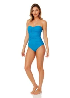 Women's Live In Color Twist Front Shirred One Piece Swimsuit(Womens Live In Color Twist Front Shirred One Piece Swimsuit 8) -ANNE COLE Shop MYMO00501 CRLN 1045