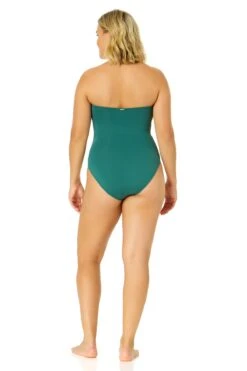 Women's Live In Color Twist Front Shirred One Piece Swimsuit(Womens Live In Color Twist Front Shirred One Piece Swimsuit 4) -ANNE COLE Shop MYMO00501 GRNI L10 2749
