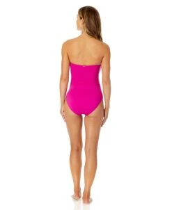 Women's Live In Color Twist Front Shirred One Piece Swimsuit(Womens Live In Color Twist Front Shirred One Piece Swimsuit 20) -ANNE COLE Shop MYMO00501 HBCU 603
