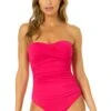 Women's Live In Color Twist Front Shirred One Piece Swimsuit(Womens Live In Color Twist Front Shirred One Piece Swimsuit 2) 1 Women's Live In Color Twist Front Shirred One Piece Swimsuit(Womens Live In Color Twist Front Shirred One Piece Swimsuit 2) -ANNE COLE Shop MYMO00501 MAGE 2289 1
