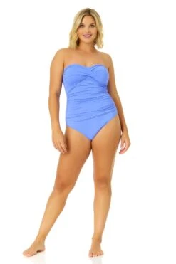 Women's Live In Color Twist Front Shirred One Piece Swimsuit(Womens Live In Color Twist Front Shirred One Piece Swimsuit 3) -ANNE COLE Shop MYMO00501 PERI L10 2820