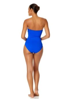 Women's Live In Color Twist Front Shirred One Piece Swimsuit(Womens Live In Color Twist Front Shirred One Piece Swimsuit 15) -ANNE COLE Shop MYMO00501 ROY Royal Blue 609