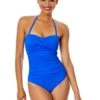 Women's Live In Color Twist Front Shirred One Piece Swimsuit(Womens Live In Color Twist Front Shirred One Piece Swimsuit 15) 2 Women's Live In Color Twist Front Shirred One Piece Swimsuit(Womens Live In Color Twist Front Shirred One Piece Swimsuit 15) -ANNE COLE Shop MYMO00501 ROY RoyalBlue 568 FRONT