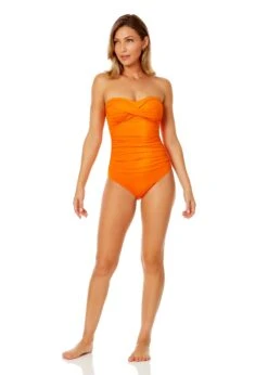 Women's Live In Color Twist Front Shirred One Piece Swimsuit(Womens Live In Color Twist Front Shirred One Piece Swimsuit 11) -ANNE COLE Shop MYMO00501 TURM 1557