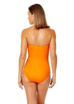 Women's Live In Color Twist Front Shirred One Piece Swimsuit(Womens Live In Color Twist Front Shirred One Piece Swimsuit 11) -ANNE COLE Shop MYMO00501 TURM 1568 BACK
