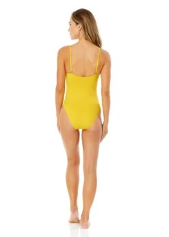 Women's Live In Color Vintage Lingerie Maillot One Piece Swimsuit(Womens Live In Color Vintage Lingerie Maillot One Piece Swimsuit 4) -ANNE COLE Shop MYMO03801 SNSH SunshineYellow 496