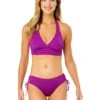 Women's Live In Color Halter Bikini Top(Womens Live In Color Halter Bikini Top 5) -ANNE COLE Shop MYMT10001 FUSC FUCHSIA MYMB30001 FUSC 1146 FRONT