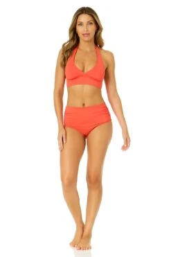 Women's Live In Color Halter Bikini Top(Womens Live In Color Halter Bikini Top) -ANNE COLE Shop MYMT10001 MYMB36001 CRKS 3074