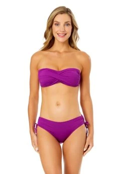 Women's Live In Color Twist Bandeau Bikini Top(Womens Live In Color Twist Bandeau Bikini Top 2)