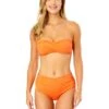 Women's Live In Color Twist Bandeau Bikini Top(Womens Live In Color Twist Bandeau Bikini Top 1) -ANNE COLE Shop MYMT10101 PEAC Peach MYMB36001 PEAC 449 FRONT 0fc374f0 f619 49cd afd6 802cd9b690c2