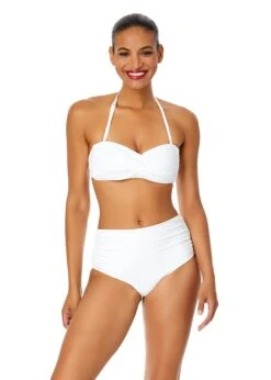Anne Cole - Twist Bandeau Bikini Top(Anne Cole Twist Bandeau Bikini Top 1) 24 Anne Cole - Twist Bandeau Bikini Top(Anne Cole Twist Bandeau Bikini Top 1) -ANNE COLE Shop MYMT10101 WHT White MYMB36001WHT 1306 FRONT