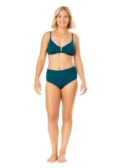 Women's Live In Color V Wire Underwire Bikini Top(Womens Live In Color V Wire Underwire Bikini Top 4) 8 Women's Live In Color V Wire Underwire Bikini Top(Womens Live In Color V Wire Underwire Bikini Top 4) -ANNE COLE Shop MYMT11001 HUNTR HunterGreen MYMB36001 HUNTR 1866