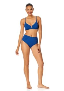 Women's Live In Color V Wire Underwire Bikini Top(Womens Live In Color V Wire Underwire Bikini Top 6) -ANNE COLE Shop MYMT11001 SLB SlateBlue MYMB36001 SLB SlateBlue 1803