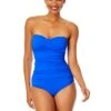 Women's Live In Color Twist Front Bandeaukini Swim Top(Womens Live In Color Twist Front Bandeaukini Swim Top 14) -ANNE COLE Shop MYMT25001ROY RoyalBlueMYMB36001 ROY 16622 FRONT