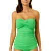 Women's Live In Color Twist Front Bandeaukini Swim Top(Womens Live In Color Twist Front Bandeaukini Swim Top 7) -ANNE COLE Shop MYMT25001 MYMB36001 APP 707 1