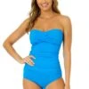 Women's Live In Color Twist Front Bandeaukini Swim Top(Womens Live In Color Twist Front Bandeaukini Swim Top 1) -ANNE COLE Shop MYMT25001 MYMB36001 SESA 1128 1