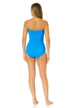 Women's Live In Color Twist Front Bandeaukini Swim Top(Womens Live In Color Twist Front Bandeaukini Swim Top 1) -ANNE COLE Shop MYMT25001 MYMB36001 SESA 1152