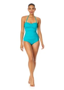 Women's Live In Color Twist Front Bandeaukini Swim Top(Womens Live In Color Twist Front Bandeaukini Swim Top 15) 12 Women's Live In Color Twist Front Bandeaukini Swim Top(Womens Live In Color Twist Front Bandeaukini Swim Top 15) -ANNE COLE Shop MYMT25001 SEGR Seafoam Green MYMB36001 SEGR 2846
