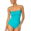Women's Live In Color Twist Front Bandeaukini Swim Top(Womens Live In Color Twist Front Bandeaukini Swim Top 15) -ANNE COLE Shop MYMT25001 SEGR Seafoam Green MYMB36001 SEGR 2881 FRONT