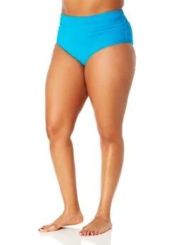 Women's Plus Size Live In Color High Waisted Shirred Bottom(Womens Plus Size Live In Color High Waisted Shirred Bottom 1) -ANNE COLE Shop MYPB36001 CRLN 1834