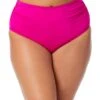 Women's Plus Live In Color High Waisted Shirred Bottom(Womens Plus Live In Color High Waisted Shirred Bottom 1) -ANNE COLE Shop MYPB36001 HBCU 044