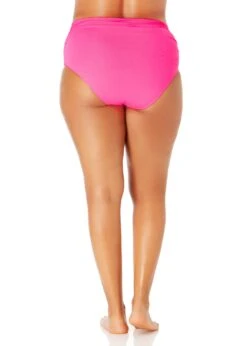 Women's Plus Size Live In Color High Waisted Shirred Bottom(Womens Plus Size Live In Color High Waisted Shirred Bottom 2) -ANNE COLE Shop MYPB36001 PPCH 1943