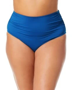 Women's Plus Live In Color High Waisted Shirred Bottom(Womens Plus Live In Color High Waisted Shirred Bottom)