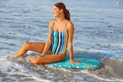 Women's Barcode Stripe Classic Lingerie Maillot One Piece Swimsuit(Womens Barcode Stripe Classic Lingerie Maillot One Piece Swimsuit) -ANNE COLE Shop SHOT 10 541