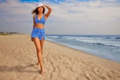 Women's Denim Dot Halter Bikini Top(Womens Denim Dot Halter Bikini Top) -ANNE COLE Shop SHOT 5 309