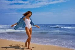 Women's Denim Dot Button Down Shirt Swimsuit Cover Up(Womens Denim Dot Button Down Shirt Swimsuit Cover Up) 14 Women's Denim Dot Button Down Shirt Swimsuit Cover Up(Womens Denim Dot Button Down Shirt Swimsuit Cover Up) -ANNE COLE Shop SHOT 6 358