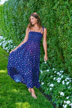 Women's Gradient Floral Smocked Shoulder Tie Dress Cover Up(Womens Gradient Floral Smocked Shoulder Tie Dress Cover Up) 9 Women's Gradient Floral Smocked Shoulder Tie Dress Cover Up(Womens Gradient Floral Smocked Shoulder Tie Dress Cover Up) -ANNE COLE Shop resizegradientfloraldress